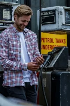 Мужская рубашка в клетку Zale Port Tog 24, красный