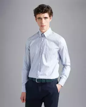 Мужская рубашка в несколько полосок "Ривьера" Paul & Shark, светло-коричневый