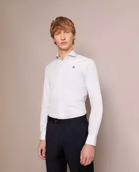 Мужская рубашка в обычную полоску голубого цвета Scalpers, светло-синий