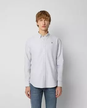 Мужская рубашка в обычную полоску Scalpers, синий