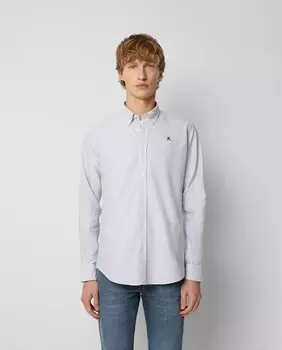 Мужская рубашка в обычную полоску синего цвета Scalpers, синий