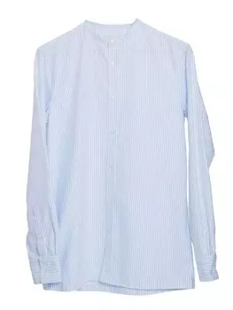 Мужская рубашка в полоску нежно-голубого, белого цвета Gaston Brushed Candy Co Officine Gnrale