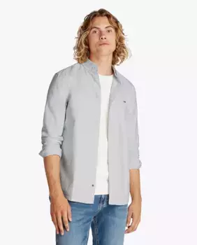 Мужская рубашка в полоску облегающего кроя в стиле Оксфорд Tommy Jeans, голубой