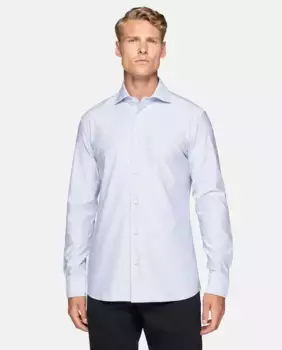 Мужская рубашка в полоску, обычная Boggi Milano, голубой