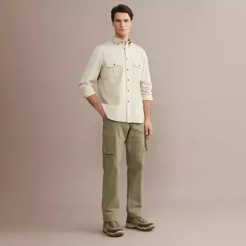 Мужская рубашка в стиле сафари Verhunt, коричневый