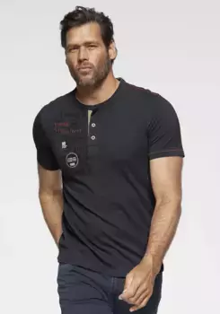 Мужская рубашка World Henley с контрастными швами Man'S World, синий