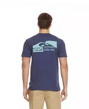 Мужская рваная футболка с коротким рукавом Quiksilver, синий