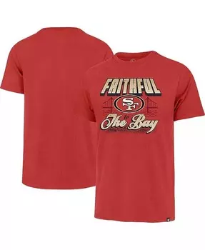 Мужская рваная футболка San Francisco 49ers Faithful to the Bay Regional Franklin алого цвета '47 Brand, красный