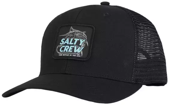 Мужская саржевая кепка Salty Crew в стиле ретро на крючках, черный