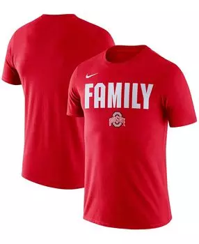 Мужская семейная футболка scarlet ohio state buckeyes Nike