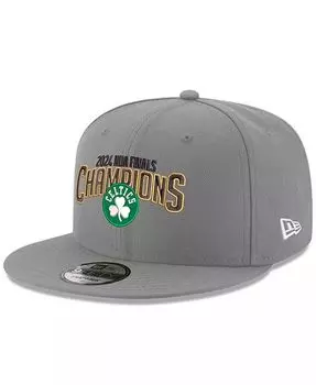 Мужская серая арочная кепка Snapback 9FIFTY Boston Celtics 2024 NBA Finals Champions New Era, серый