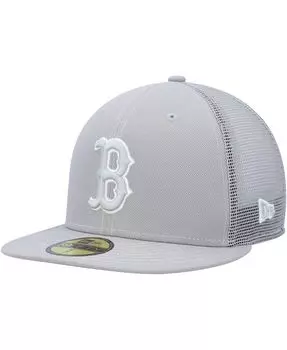 Мужская серая бейсболка Boston Red Sox 2023 для тренировки мяча на поле 59FIFTY. New Era