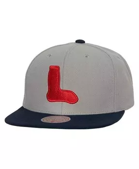 Мужская серая бейсболка Boston Red Sox Cooperstown Collection Evergreen Snapback Mitchell & Ness, серый