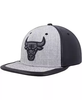 Мужская серая бейсболка Chicago Bulls Day One Snapback с принтом меланжевого цвета Mitchell & Ness, серый
