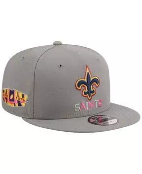 Мужская серая бейсболка New Orleans Saints Color Pack Multi 9FIFTY Snapback New Era