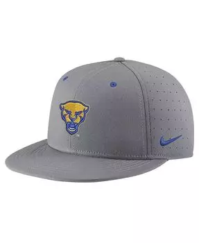 Мужская серая бейсболка Pitt Panthers USA с боковой нашивкой True Aero Bill Performance Nike, серый
