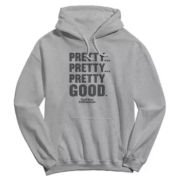 Мужская серая флисовая толстовка с рисунком Pretty Pretty Pretty Good Curb Your Enthusiasm Licensed Character, цвет Sport Gray