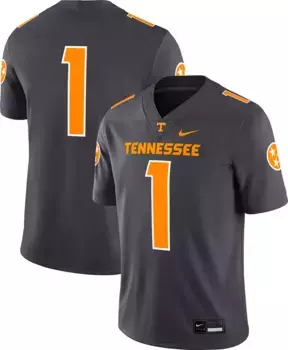Мужская серая футбольная майка Nike Tennessee Volunteers #1 Dri-FIT Replica