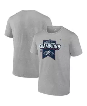 Мужская серая футболка atlanta braves 2021 world series champions locker room big tall Fanatics, мульти