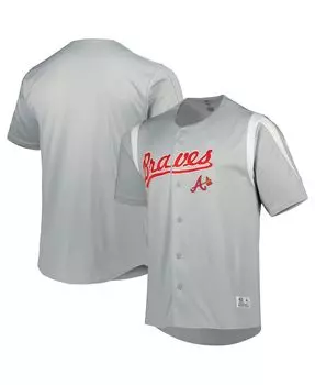 Мужская серая футболка atlanta braves chase Stitches, серый