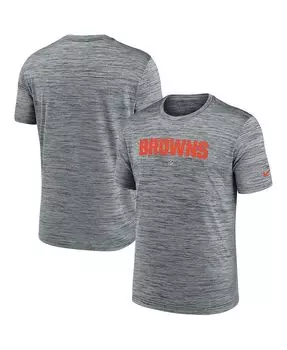 Мужская серая футболка Cleveland Browns Velocity Performance Nike, серый