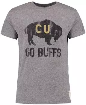 Мужская серая футболка Colorado Buffaloes Go Buffs Tri-Blend в винтажном стиле Original Retro Brand, серый