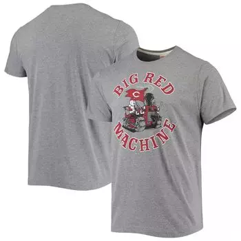 Мужская серая футболка Homage Heathered Cincinnati Reds Hyper Local Tri-Blend