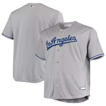 Мужская серая футболка Los Angeles Dodgers Big & Tall Replica Team