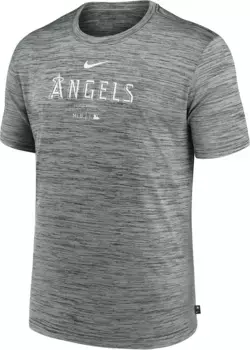 Мужская серая футболка Nike Los Angeles Angels Authentic Collection Velocity