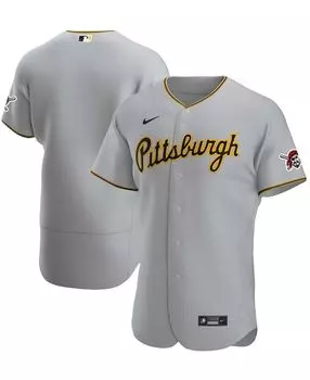 Мужская серая футболка Pittsburgh Pirates Road Authentic Team Nike