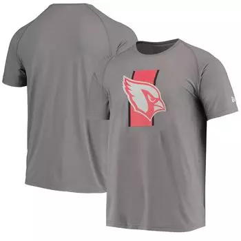 Мужская серая футболка реглан Arizona Cardinals Training Camp New Era