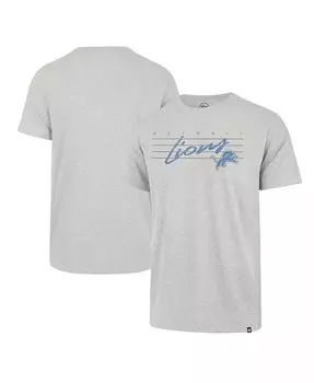 Мужская серая футболка с эффектом потертости Detroit Lions Downburst Franklin '47 Brand, серый