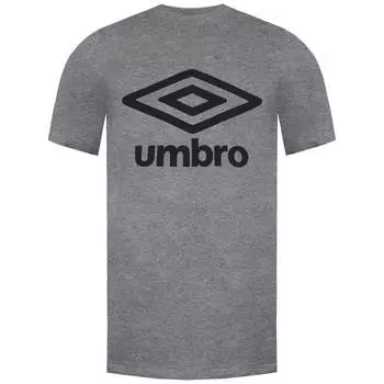 Мужская серая футболка с большим логотипом Umbro, серый