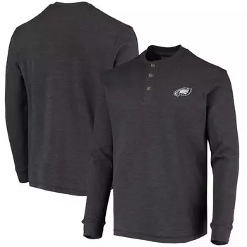 Мужская серая футболка с длинным рукавом Philadelphia Eagles Maverick Thermal Henley