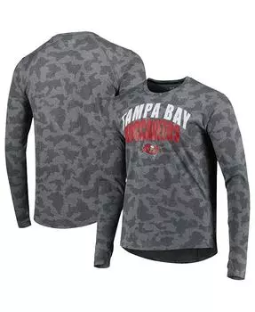 Мужская серая футболка с длинным рукавом Tampa Bay Buccaneers Performance Camo MSX by Michael Strahan, серый