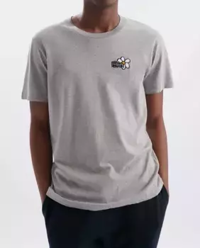 Мужская серая футболка с коротким рукавом Loreak Mendian, серый