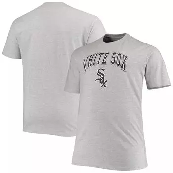 Мужская серая футболка с логотипом Chicago White Sox Big & Tall для среднего ребенка с логотипом Fanatics