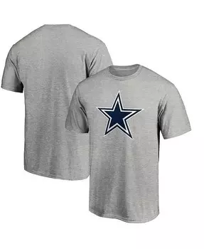 Мужская серая футболка с логотипом Dallas Cowboys Primary Logo Fanatics, серый