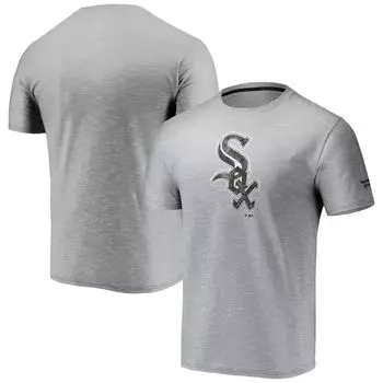 Мужская серая футболка с логотипом команды Fanatics Chicago White Sox Team Space-Dye