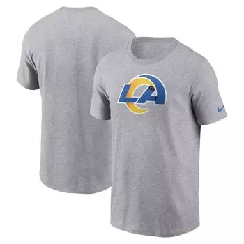 Мужская серая футболка с логотипом Los Angeles Rams Essential Nike