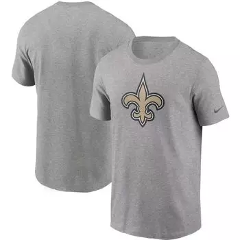Мужская серая футболка с логотипом New Orleans Saints Primary Nike