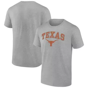 Мужская серая футболка с логотипом Texas Longhorns Campus Fanatics
