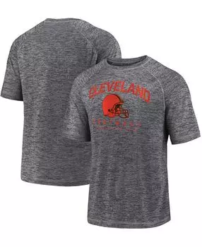 Мужская серая футболка с регланами cleveland browns shade battle ready Fanatics, серый