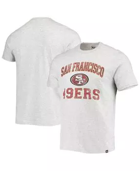 Мужская серая футболка san francisco 49ers union arch franklin с меланжевым принтом '47 Brand, мульти