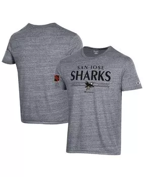 Мужская серая футболка san jose sharks tri-blend Champion, серый