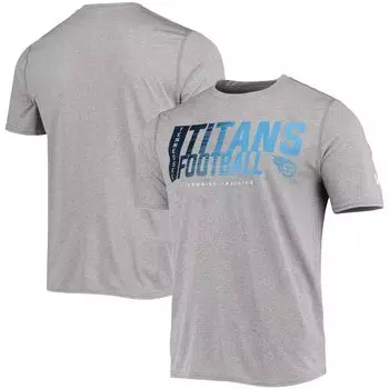 Мужская серая футболка Tennessee Titans с аутентичной игрой New Era