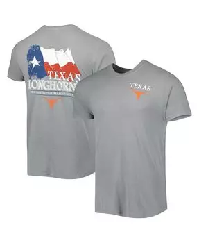 Мужская серая футболка Texas Longhorns Hyperlocal Flying Image One, серый