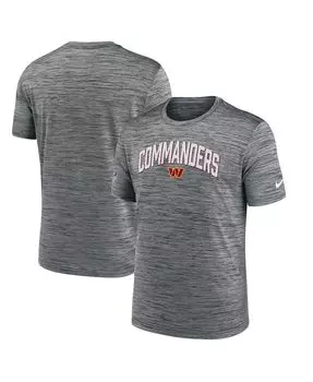 Мужская серая футболка washington commanders velocity athletic stack performance Nike, серый