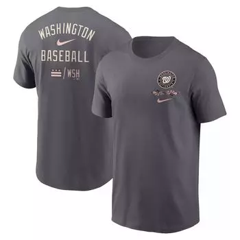 Мужская серая футболка Washington Nationals City Connect 2-Hit Nike