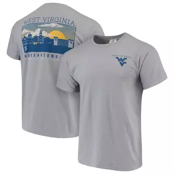 Мужская серая футболка West Virginia Mountaineers Comfort Colors Campus Scenery